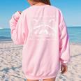 Cute Baby Raccoon Women's Oversized Sweatshirt | Fun Back Print Light Pink
