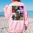 In My Feral Era Awesome Raccoon Raccoon Cringy Meme Women's Oversized Sweatshirt Back Print Light Pink