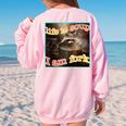 Life Is Soup Oddly Specific Weird Ironic Raccoon Meme Women's Oversized Sweatshirt Back Print Light Pink