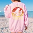 Get In Loser Raccoon Opossum Trash Panda Women's Oversized Sweatshirt Back Print Light Pink