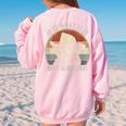 It Is What It Is And It Is Not Great Raccoon Trash Panda Women's Oversized Sweatshirt Back Print Light Pink