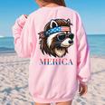 It Is What It Is And It Is Not Great Raccoon Vintage Women's Oversized Sweatshirt Back Print Light Pink