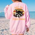 Raccoon Animal Women's Oversized Sweatshirt – Save the Trash Pandas Light Pink