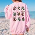 Raccoon Christmas Lights Sweatshirt - Women's Oversized Back Print Light Pink