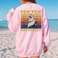 Raccoon Lover Women's Vintage Sweatshirt - Oversized, Retro Back Print Light Pink