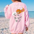 Raccoon Lover's Oversized Sweatshirt – Women's Back Print – Fun Casual Wear Light Pink