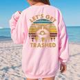 Raccoon Oversized Sweatshirt - Fun Print - Small Size Light Pink