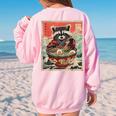 Raccoon Ramen Sweatshirt - Oversized Anime Style for Women Light Pink