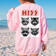 Raccoon Rock Band Concert Unisex Oversized Sweatshirt - Music Lovers Light Pink