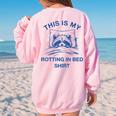 Raccoon Sarcastic Oversized Sweatshirt - Women's Back Print Cozy Wear Light Pink