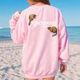 Raccoon Whisperer Oversized Women's Sweatshirt - Cute Back Print Light Pink