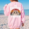 The Raccoon Whisperer Raccoon's Lover Vintage Retro Women's Oversized Sweatshirt Back Print Light Pink