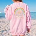 Raccoon Women's Oversized Sweatshirt | Fun Back Print | Cozy Fashion Light Pink