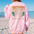 Raccoons & Street Cats Art Women's Sweatshirt | Animal Lover Back Print Light Pink