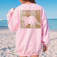 Racoon Chemistry Lover Oversized Sweatshirt - Women's Back Print Light Pink