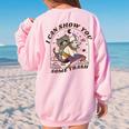 Racoonicorn Women's Oversized Sweatshirt - Whimsical Back Design Light Pink