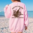 Sarcastic Raccoon Women's Oversized Sweatshirt - Quirky Humor Light Pink
