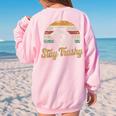 Stay Trashy Meme Sweatshirt - Opossum & Raccoon Womens Casual Wear Light Pink