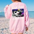 Street Cats Trash Pandas Enthusiasts Live Fast Eat Trash Panda Raccoon Opossum Enthusiasts -Adults Cotton Blend Women's Oversized Sweatshirt Back Print Light Pink
