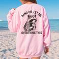 Support-Local-Street-Cat Vintage Raccoon Opossum Skunk Women's Oversized Sweatshirt Back Print Light Pink