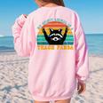 Trash Panda Raccoon Women's Oversized Sweatshirt - Fun Animal Print Light Pink