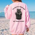 Trash Panda Women's Oversized Sweatshirt - Retro 90s Raccoon Theme Light Pink