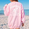 Undiagnosed But Something Ain't Right Cowboy Raccoon Women's Oversized Sweatshirt Back Print Light Pink