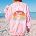 Vintage Raccoon Sweatshirt - Eco-Friendly Back Print Women's Oversized Light Pink