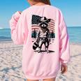 Women's Vintage Western Raccoon Sweatshirt | Short Sleeve | Country Style Light Pink