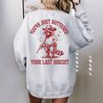 Cowboy Raccoon Oversized Sweatshirt - Women's Western Casual Wear Sport Grey