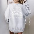 Cute Baby Raccoon Women's Oversized Sweatshirt | Fun Back Print Sport Grey