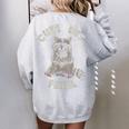 Cute But Feral Sarcastic Raccoon Small Women's Oversized Sweatshirt Back Print Sport Grey