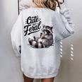 Feral Panda Raccoon Costume Oversized Women's Sweatshirt | Fun Sport Grey