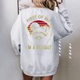 First Of All I'm A Delight Sarcastic Raccoon Lover Women's Oversized Sweatshirt Back Print Sport Grey