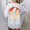 Get In Loser Raccoon Opossum Trash Panda Women's Oversized Sweatshirt Back Print Sport Grey