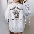 Oversized Raccoon Sweatshirt for Women - Quirky & Fun Back Print Sport Grey