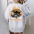 Raccoon Animal Women's Oversized Sweatshirt – Save the Trash Pandas Sport Grey