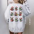 Raccoon Christmas Lights Sweatshirt - Women's Oversized Back Print Sport Grey