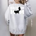 Raccoon Lover Sweatshirt for Moms | Back Print Women's Oversized Tee Sport Grey