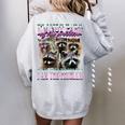Raccoon Meme Women's Oversized Sweatshirt - Comfy Back Print Sport Grey