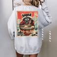 Raccoon Ramen Sweatshirt - Oversized Anime Style for Women Sport Grey