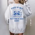 Raccoon Sarcastic Oversized Sweatshirt - Women's Back Print Cozy Wear Sport Grey