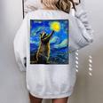 Raccoon Starry Night Women's Oversized Sweatshirt - Van Gogh Gift Sport Grey