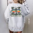 Raccoon With Sunglasses Retro Raccoon Animal Lover Women's Oversized Sweatshirt Back Print Sport Grey