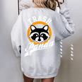 Raccoon Sweatshirt - Cute Trash Panda Cartoon - Women's Oversized Top Sport Grey