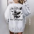 Raccoon Theme Women's Oversized Sweatshirt | Quirky Conduit Back Print Sport Grey