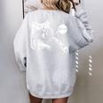 Raccoon Trash Panda Women's Sweatshirt - Meme Back Print Sport Grey
