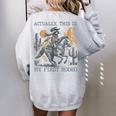 Raccoon Western Country Sweatshirt - Oversized Back Print for Women & Men Sport Grey