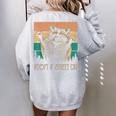 Raccoons & Street Cats Art Women's Sweatshirt | Animal Lover Back Print Sport Grey