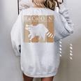 Racoon Chemistry Lover Oversized Sweatshirt - Women's Back Print Sport Grey